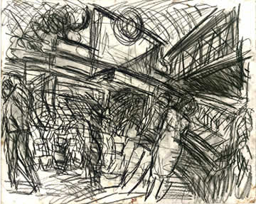 Leon Kossoff : 'Embankment Station I '