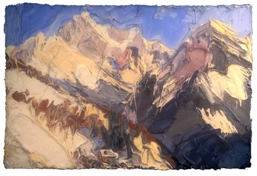 'Le Dent du Villard & le Grand Bec overlooking le Villard de Montagny, Blue Day'