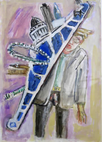 "London slung over the Shoulder " by TIMOTHY HYMAN 